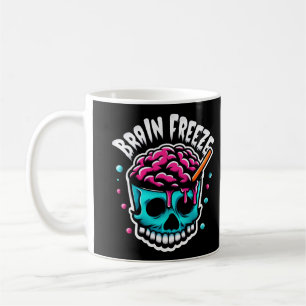 Caneca De Café Cérebro Congelado Caveira Spooky Dor de Halloween