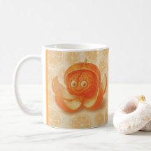 Cérebro na laranja Watercolor Art Mug