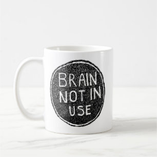 Caneca De Café Cérebro Não Utilizado