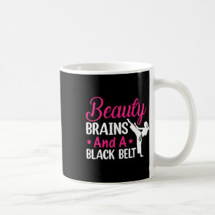 Caneca De Café Cérebros De Beleza E Artes Marciais De Cinturão Ne