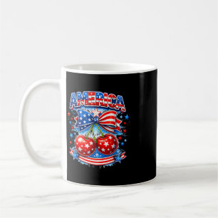 Caneca De Café Cereja América arco estrelas listras eua 4 de julh
