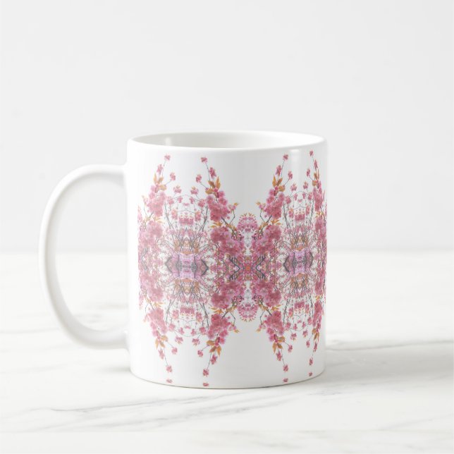 Caneca De Café Cereja rosa floresce (Esquerda)