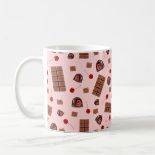 Caneca De Café Cerejas cobertas de chocolate Mug de café