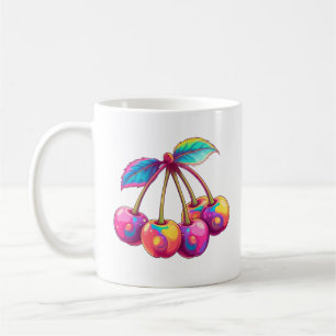 Caneca De Café Cerejas coloridas