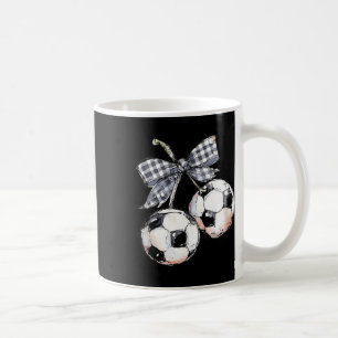 Caneca De Café Cerejas Futebol Xadrez Coquette Dia de Jogo