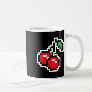 Caneca De Café Cerejas Pixel Fantasia de Halloween de Video Game 