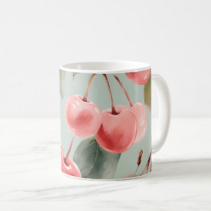 Caneca De Café Cerejeiras e cerejas Arte da Primavera