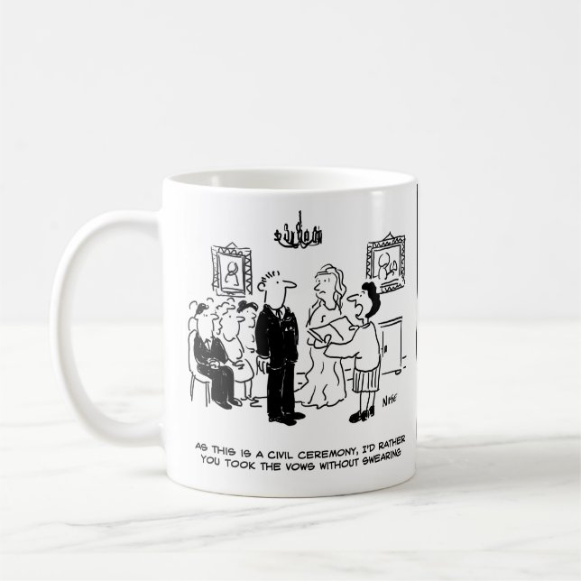 Caneca De Café Cerimônia de Casamento Civil numa Secretaria (Esquerda)