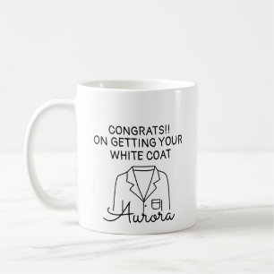 Caneca De Café Cerimônia do Jaleco Branco, Estudante de Medicina,
