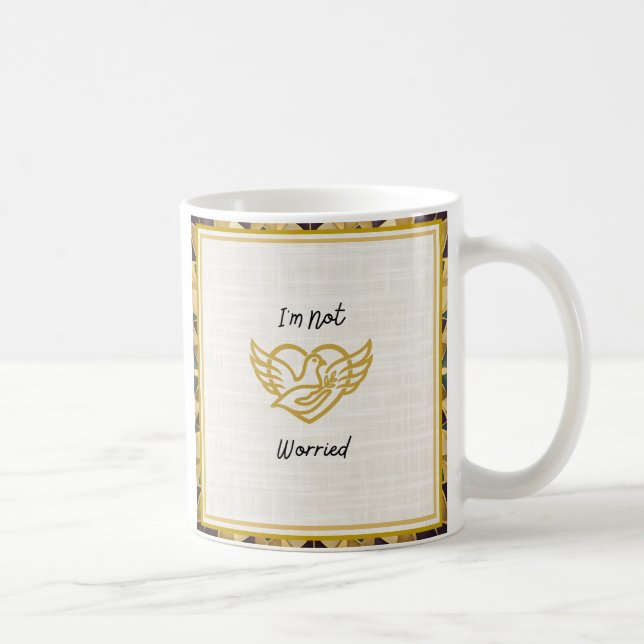 Caneca De Café Certeza Dourada - Mateus 6:25 (Direita)