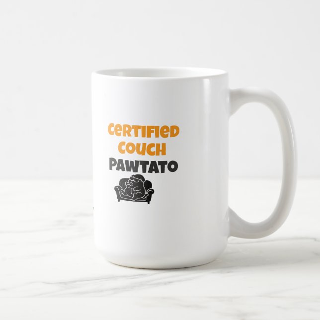 Caneca De Café Certified Couch Pawtato (Direita)
