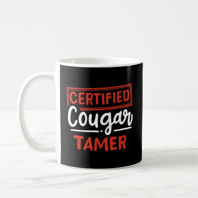 Caneca De Café Certified Cougar Tamer Para O Caçador De Cougar (Esquerda)