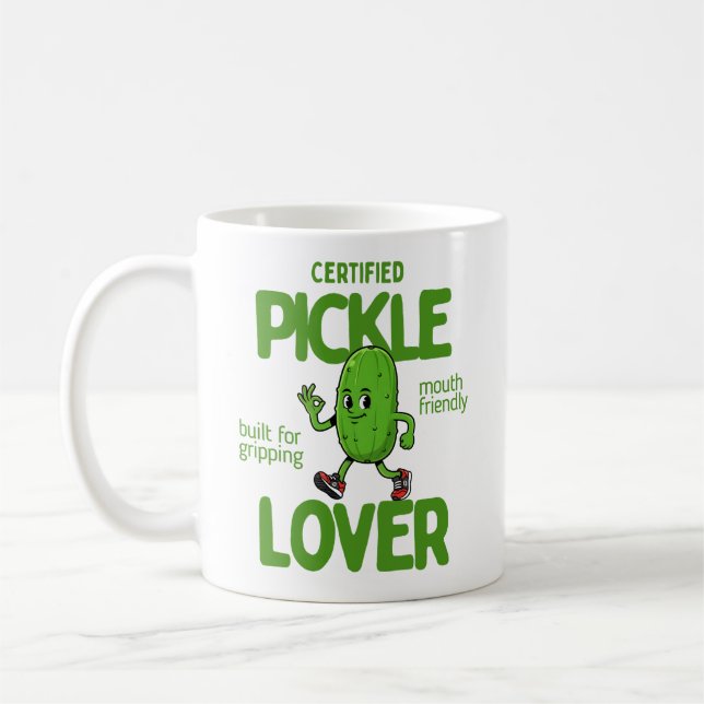 Caneca De Café Certified Pickle Lover Funny Foodie Coffee  (Esquerda)