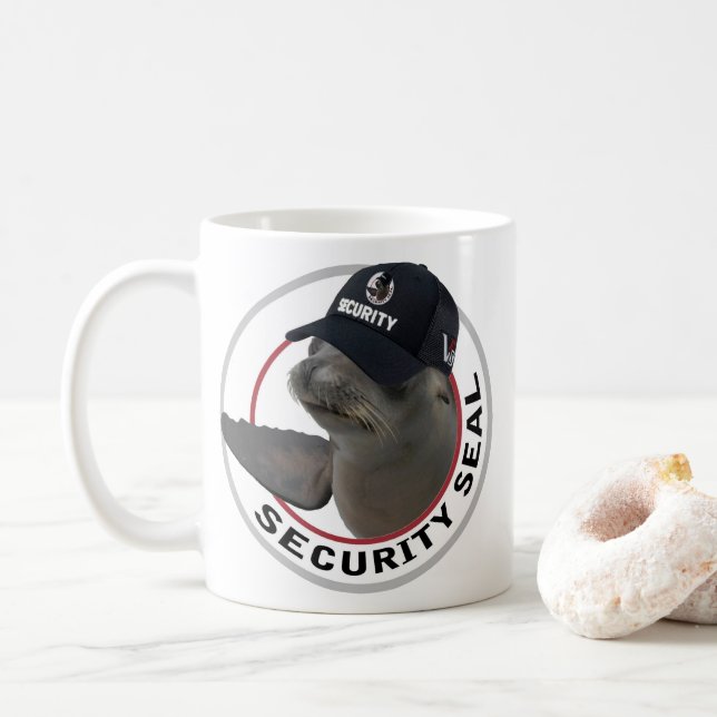 Caneca De Café Certified Security Seal | Deadpan Seal (Com Donut)