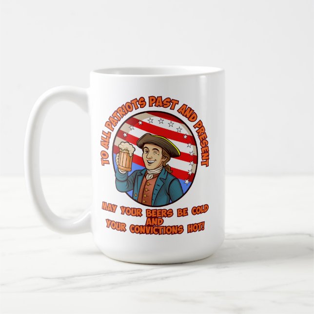 Caneca De Café Cerveja fria no dia 4 de julho (Esquerda)