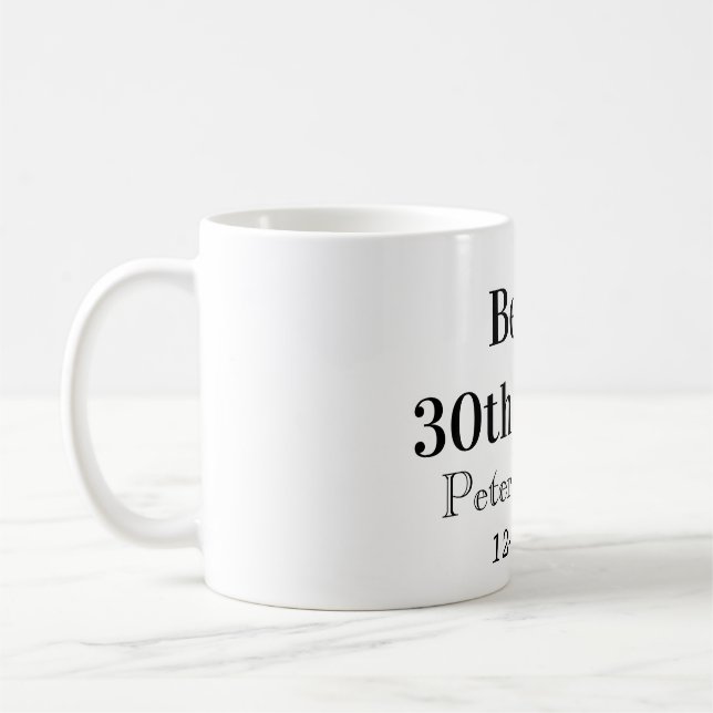 Caneca De Café Cervejas para o 30º aniversário nome data homem el (Esquerda)