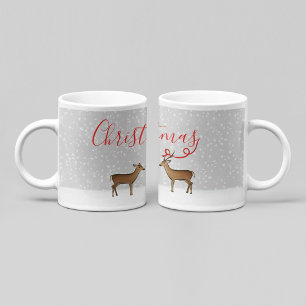 Caneca De Café Cervo da Floresta Feliz Natal Inverno