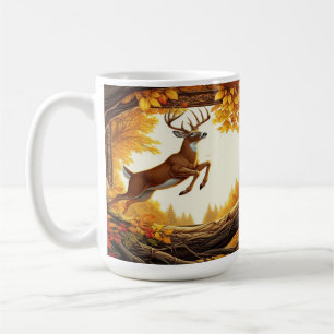 Caneca De Café Cervo de Cauda Branca Floresta Enfeitiçada de Outo