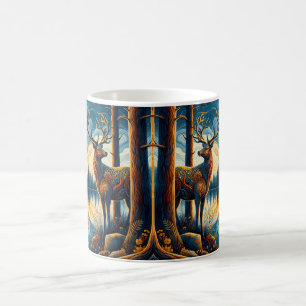 Caneca De Café Cervo de Vidro Artístico Colorido