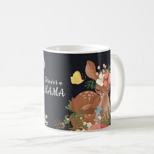 Caneca De Café Cervos bonitos do mama com um cervo pequeno do (Frente Esquerda)