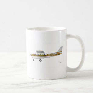 Caneca De Café Cessna 172 Skyhawk Brown