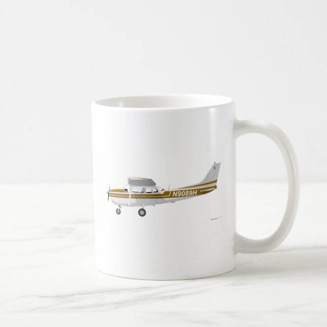 Caneca De Café Cessna 172 Skyhawk Brown (Direita)