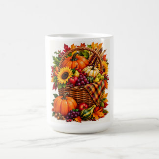 Caneca De Café Cesta de Colheita de Outono
