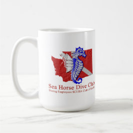 Caneca De Café Cesta de Crest SeaHorse