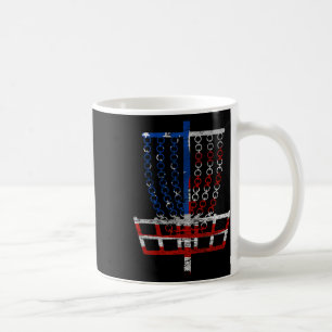 Caneca De Café Cesta de Disco de Golfe da Bandeira dos EUA - Dia
