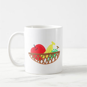 Caneca De Café Cesta de Frutas Frescas Presente de Cozinha
