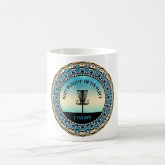 Caneca De Café Cesta de Golfe de Disco
