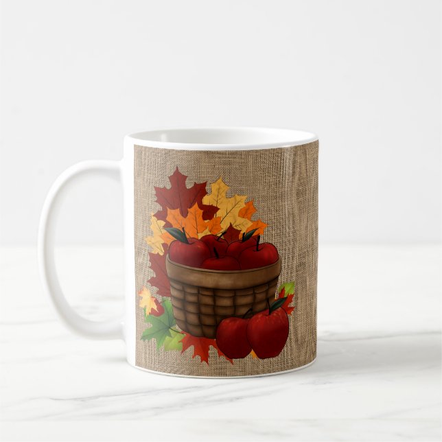 Caneca De Café Cesta de Maçãs (Esquerda)