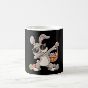 Caneca De Café Cesta de Ovos de Páscoa Coelho Coelho Dab Dabbing