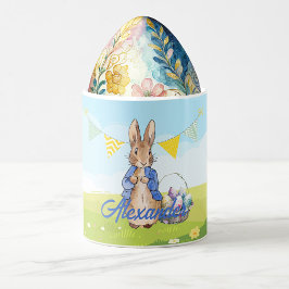 Caneca De Café Cesta de Páscoa personalizada do coelho do livro d