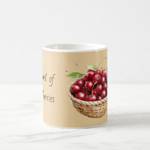 Caneca De Café Cesto de Cerejas