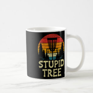 Caneca De Café Cesto de Disco de Golfe da Árvore Estúpida Retro G