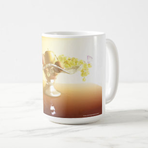 Caneca De Café Cesto de vidro com frutas e bateria