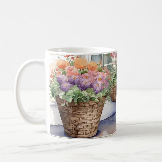 Caneca De Café Cestos de flores (Esquerda)