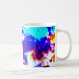 Caneca De Café Céu Artístico Azul, Laranja e Amarelo