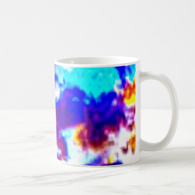Caneca De Café Céu Artístico Azul, Laranja e Amarelo (Direita)