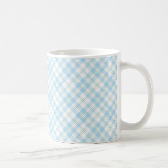 Caneca De Café Céu Azul e Branco Cheque Coffee Mug (Direita)