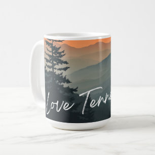 Caneca De Café Céu Laranja nas Montanhas do Enfumaçado
