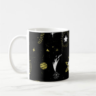 Caneca De Café Céu noturno: padrão cosmico perfeito.