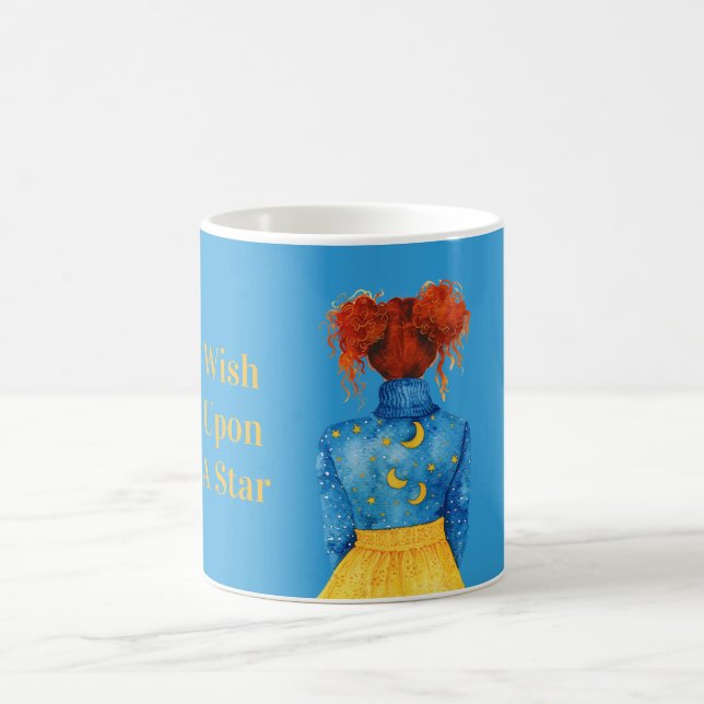 Caneca De Café Céus Estrelados Luas Ruiva (Centro)