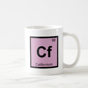 Caneca De Café Cf - Símbolo De Mesa Periódica De Química Da Ca