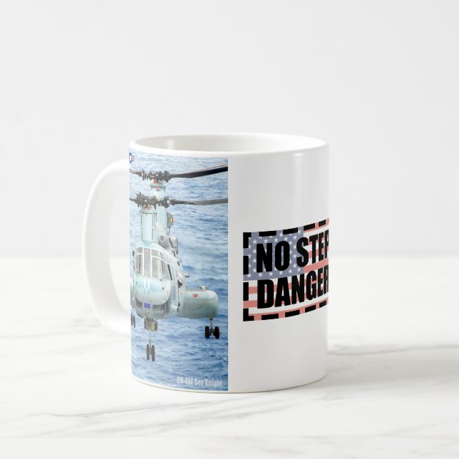 CANECA DE CAFÉ CH-46E SEA KNIGHT - SEM PERIGO DE PASSO (Frente Esquerda)