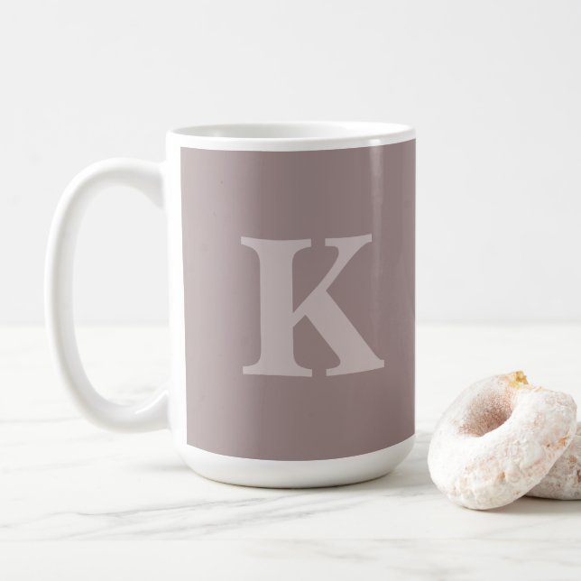 Caneca de Café Chá Aconchegante Inicial Personaliz (Com Donut)