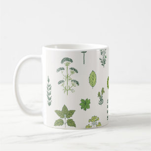 Caneca De Café Chá Botânico Verde
