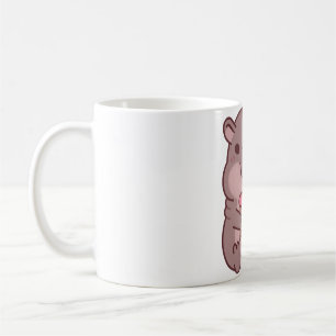 Caneca De Café Chá-Chá-Bebendo-Hippo