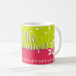 Caneca De Café Chá Comigo